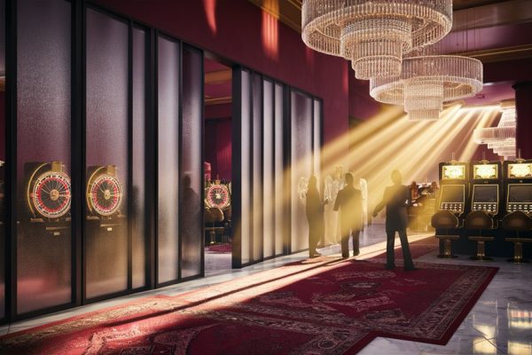 casino illuminates through dust