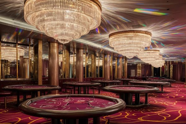 casino weaves light patterns