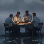 poker game in foggy marsh