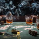 poker game with smoke