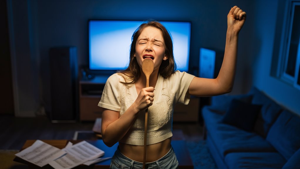 practice singing without microphone