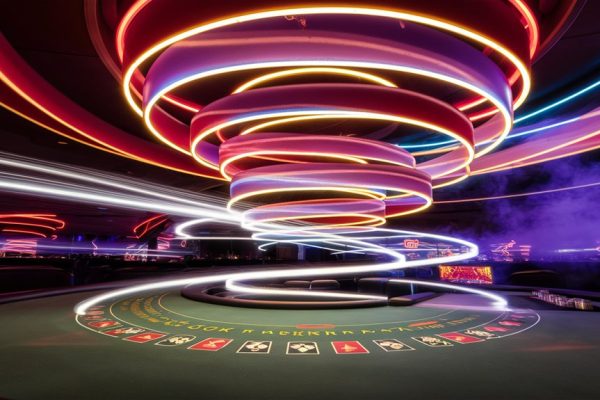 Flickerwhirl Blackjack: Twisting Fleeting Observations Into Splitting Gyrations spinning cards dancing rapidly