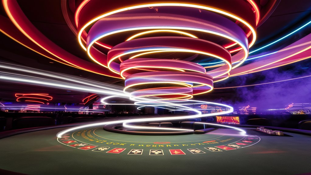 spinning cards dancing rapidly